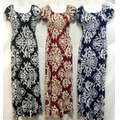Puff Sleeve Vintage Floral Print Dresses